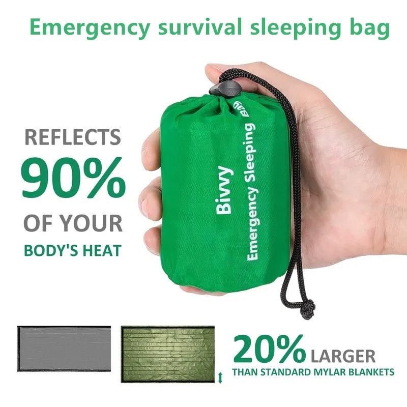 Waterproof Lightweight Thermal Emergency Sleeping Bag Bivy Sack - Survival - £14.09 GBP+