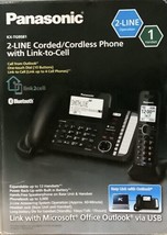 Panasonic 2-Line Corded/Cordless Phone System with 1 Handset - Answering Machine - £78.47 GBP