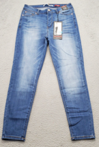 Celebrity Pink The Grid Jeans Women&#39;s 11/30 Blue Denim Pockets Mid Rise Skinny - $23.05