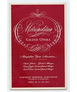 Metropolitan Opera Program 1945 Minnesota Patrice Munsel Helen Traubel P... - £23.20 GBP