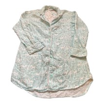 Portuguese Flannel Van Winkle &amp; Co Womens Pajama Top XS Blue Reindeer Nightgown - £22.33 GBP