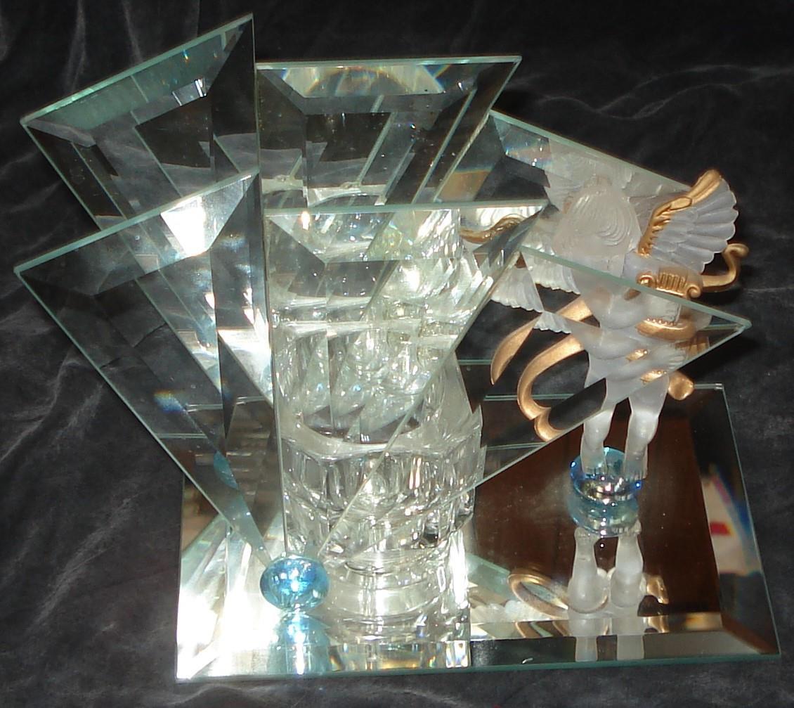 Primary image for Nice Glass Hand Crafted Votive Candle Holder - VGC  VERY PRETTY REFLECTIVE PIECE