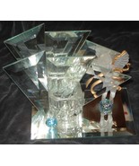 Nice Glass Hand Crafted Votive Candle Holder - VGC  VERY PRETTY REFLECTI... - £19.60 GBP
