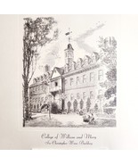 William &amp; Mary College 1966 Calendar Gravure Christopher Wren Building D... - $49.99
