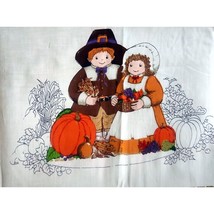 Keepsake Crafts Little Pilgrims Thanksgiving Table Centerpiece Pillow Cut &amp; Sew - £10.65 GBP