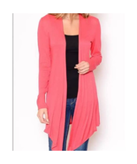 Chris and Carol Lightweight Coral Flowy Open Front Cardigan Small - £19.55 GBP