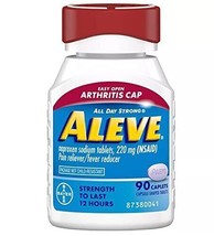Aleve Caplets Easy Open Arthritis Cap Pain Reliever, 90 Tablets Exp 2027+ - $278.56 MXN