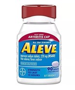 Aleve Caplets Easy Open Arthritis Cap Pain Reliever, 90 Tablets Exp 2027+ - $14.84