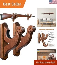 Stylish Forked Gun Holder - Set of 2 Wooden Wall Mounts for Shotguns and... - $40.50