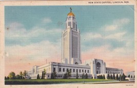 State Capitol Lincoln Nebraska NE 1937 to Arkansas City KS Postcard D09 - $2.99