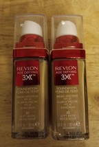 2 Revlon Age Defying 3X Firming, Foundation #30 Soft Beige (W2/9) - $29.70