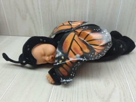 Anne Geddes 12" sleeping baby doll in monarch butterfly costume 2005 - £9.32 GBP