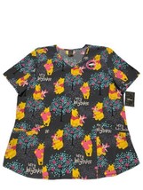 Disney Winnie the Pooh Women&#39;s Medical V-Neck Scrub Top NEW! S - £14.23 GBP