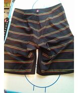 New Reef Authentic River Jett Board Shorts Black Yellow Green Striped Me... - $37.55 CAD