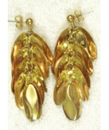 Avon Tropical Leaves Dangle Earrings Hypo Allergenic Pierced Studs ✿ VTG... - €15,32 EUR
