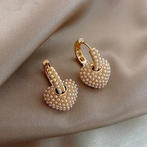 Popular In 2020 Celebrity Style Sweet  Peach Heart Love Dangle Earrings For Woma - £10.50 GBP