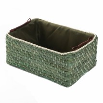 Basket Woven Maize Storage Bins For Drawers, (Green,Large) - £55.59 GBP