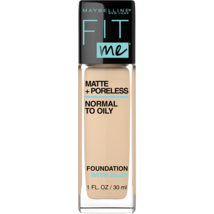 Maybelline Fit Me Matte + Poreless Liquid Foundation Makeup, Light Beige... - $25.73