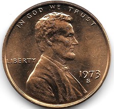 United States Unc 1973-S Lincoln Memorial Cent~Free Shipping - $2.64