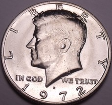 United States Unc 1972-D Kennedy Half Dollar~Free Shipping - £3.01 GBP