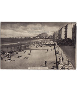 BRAZIL Rio de Janeiro Copacabana Beach Scene c1950s vintage postcard - £3.51 GBP