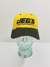 JEGS High Performance Parts Men&#39;s Strap Back Hat Adjustable Cap Yellow Black - £8.01 GBP