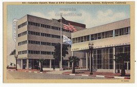 Hollywood CA Columbia Square CBS/KNS Buildings &amp; Restaurant 1930s old po... - $3.50
