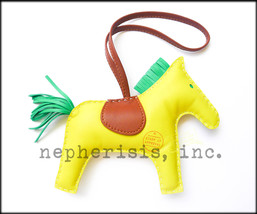 AUTH NWB Hermes Grigri Rodeo Horse GM Large Leather Bag Charm LIME/MENTH... - $1,600.00