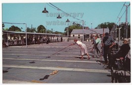 Bradenton Fl, Playing At Bradenton Shuffleboard Club, 1960s Vintage Postcard - $3.85