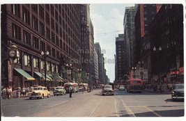 Chicago IL Downtown State Street South fm Randolph, Vintage Cars, c1959 ... - £3.55 GBP