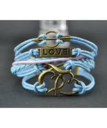 Heart To Heart Bracelet,Handmade Bracelet,braid Leather wax ropes Bracelet - $5.20