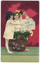 Children&#39;s Pledge Of Friendship, Art Illustration c1910s Vintage Postcard - £3.15 GBP