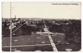 CANADA TORONTO, GENERAL VIEW FROM PARLIAMENT BUILDINGS 1910 vintage post... - $3.70
