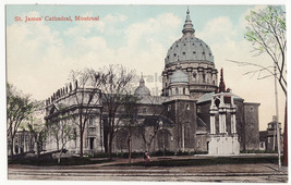 CANADA Montreal PQ, St James Cathedral c1900s-1910s Valentine vintage postcard - £2.74 GBP
