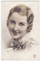 Beautiful Blond Woman with Short Hair, Art Deco portrait c1930s vintage postcard - £4.68 GBP