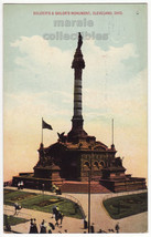 Cleveland Ohio, Soldiers and Sailors Monument c1910s-20s vintage unused postcard - £2.73 GBP