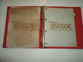 1982 Suzuki GS650E GS650EZ Service Repair Manual SET BINDER STAINED OEM ... - $45.48