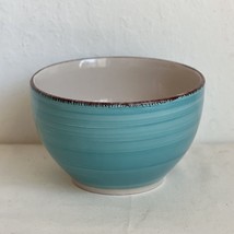 Royal Norfolk Turquoise Swirl Stoneware Cereal Soup Bowl 5.5&quot; - £7.75 GBP