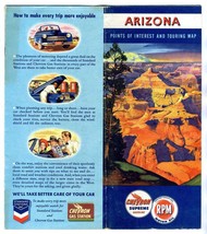 Chevron Oil Points Interest and Touring  Map of Arizona 1949 Gousha - $24.72