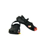 Rubber Clogs Black with Charms Child 11 Mary Jane Moveable Straps Rubber... - £9.40 GBP