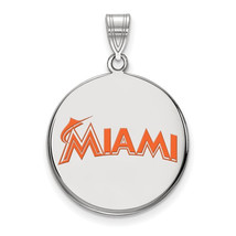 SS  Miami Marlins Large Enamel &quot;MIAMI&quot; Disc Pendant - £61.44 GBP