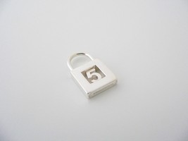 Tiffany &amp; Co Number Charm Five 5 Padlock Pendant 4 Necklace Bracelet Personalize - £288.40 GBP