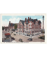 Tacoma Washington, Tacoma Hotel and Totem Pole c1920s vintage postcard WA - £2.76 GBP