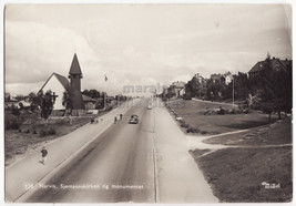 NORWAY, NARVIK SJOMANNSKIRKEN CHURCH 1950s vintage real photo postcard RPPC - $6.90