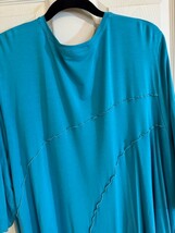 Asymmetrical Stunning Turquoise Tunic by German Designer Difera  L - 3X - $1,184.07 MXN