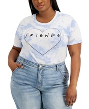 MSRP $29 Love Tribe Trendy Plus Size Friends-Graphic T-Shirt Blue Size 2X - £6.37 GBP