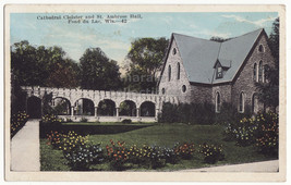 FOND DU LAC WISCONSIN~CATHEDRAL CLOISTER~ST AMBROSE HALL c1910-20s postc... - $4.50