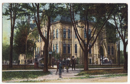 CANADA London Ontario, Collegiate Institute &amp; Students 1900s vintage postcard - £5.55 GBP