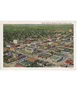 VERNON TX, BUSINESS SECTION AERIAL VIEW c1940s vintage Texas postcard - £3.91 GBP