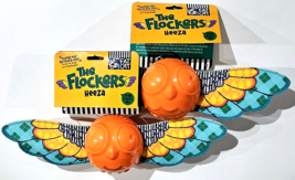 2 Pack Fat Cat The Flockers Heeza Orange Ball With Wings Needs New Batteries  - £30.12 GBP
